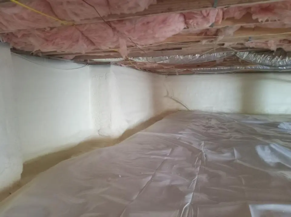 Crawl space encapsulation with closed-cell spray foam for Spray Foam Roofing in Edgartown